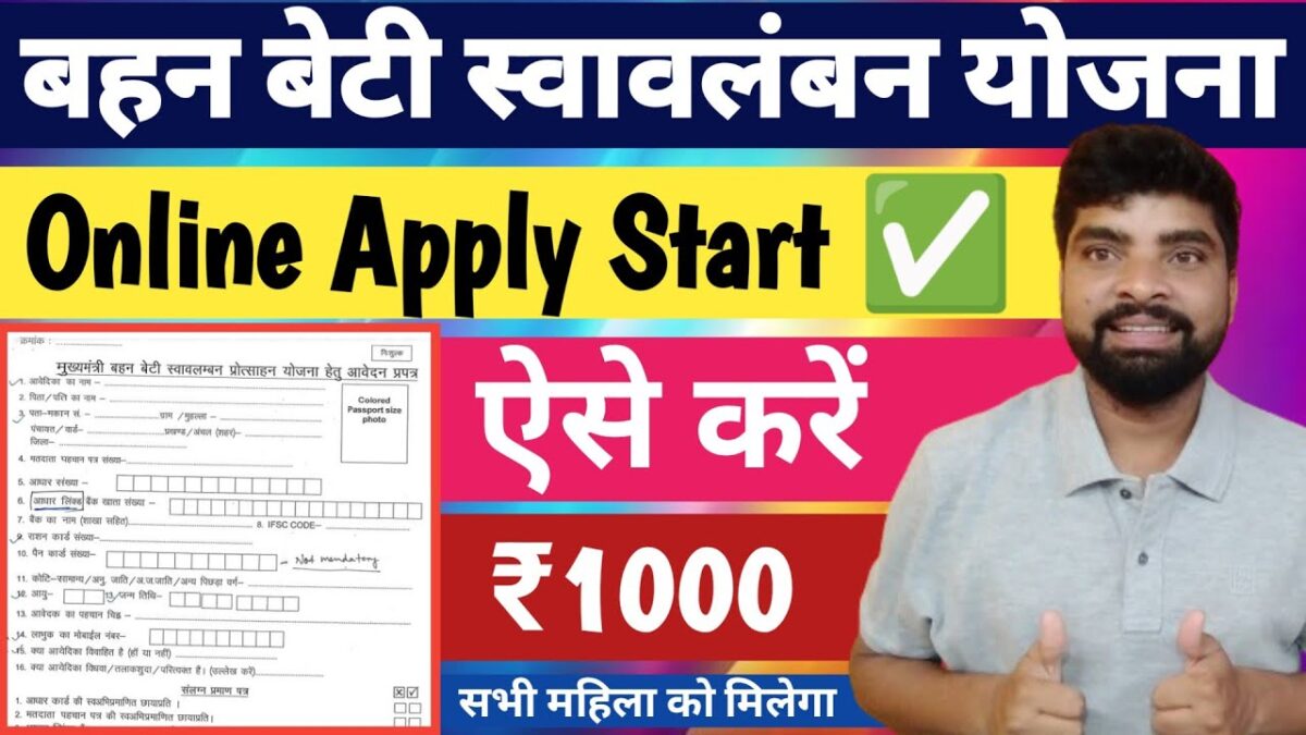 Chief Minister Sister Beti Swavalamban Yojana 2024: How to apply online?
