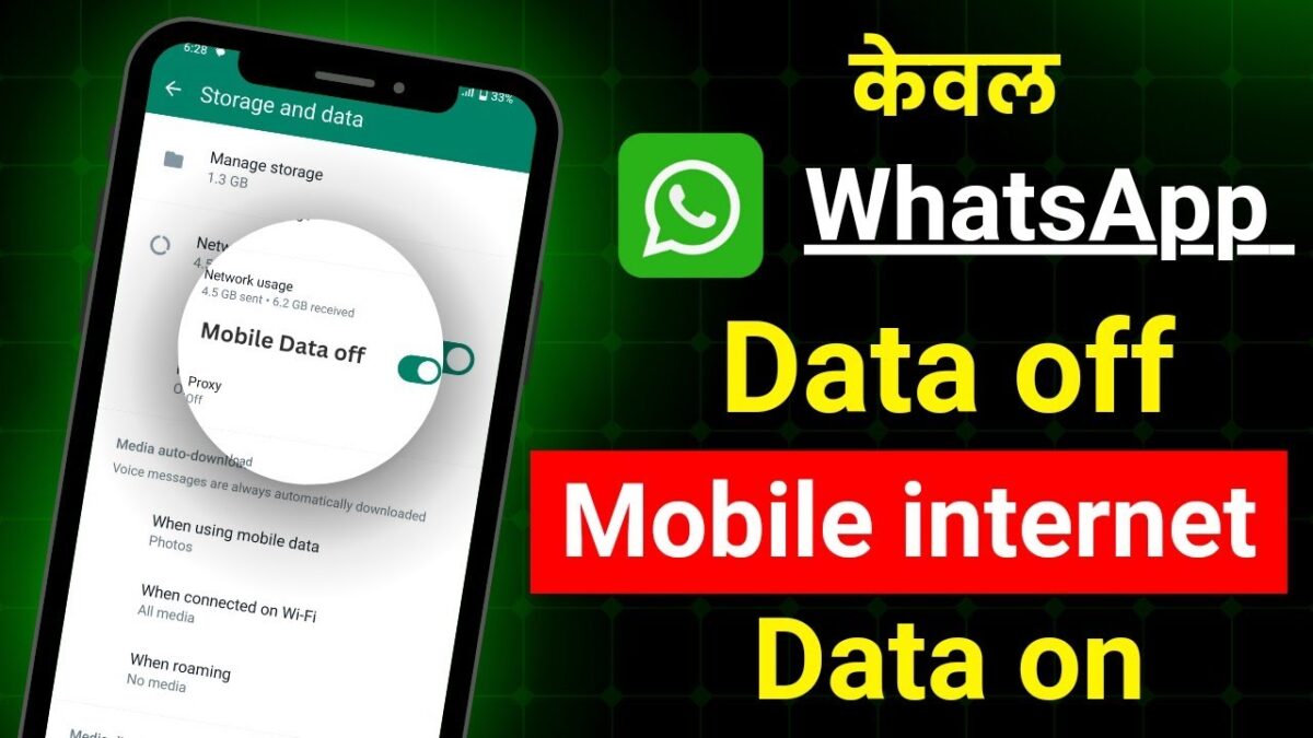 How to control WhatsApp Web from mobile internet settings
